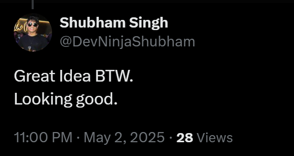 Tweet screenshot